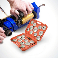 Kit professionnel de réparation automobile 23 pièces en acier à haute teneur en carbone rouge pour réinitialisation de freins à disque, marque OEM/ODM, garantie 6 mois, souple