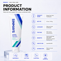 Dentifrice Stripe Oral Care Protection Dentaire Quotidienne Défense Contre les Caries Souffle Frais Renforcement de l'Émail Blanchiment