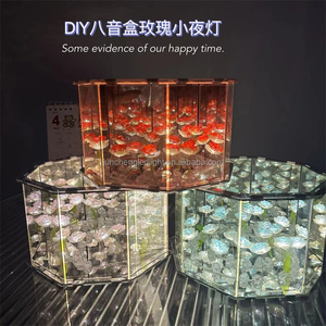 Película termorretráctil Material DIY flor Artificial tulipán luz de noche decoración del hogar regalo para Gitlfriend lámpara de noche de tulipán hecha a mano - Product Image 5