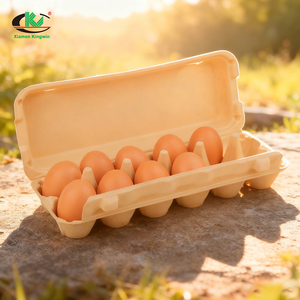 12 छेद कागज पल्प अंडे ट्रे बायोडिग्रेडेबल इको-फ्रेंडली अंडे कार्टन - Product Image 6