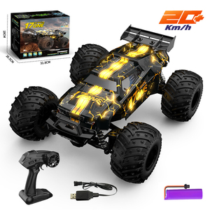 JAYHOL Camion monstre RC 4x4 à l'échelle 1:14, haute vitesse, avec carrosserie transparente lumineuse, véhicule tout-terrain pour adultes - Product Image 1