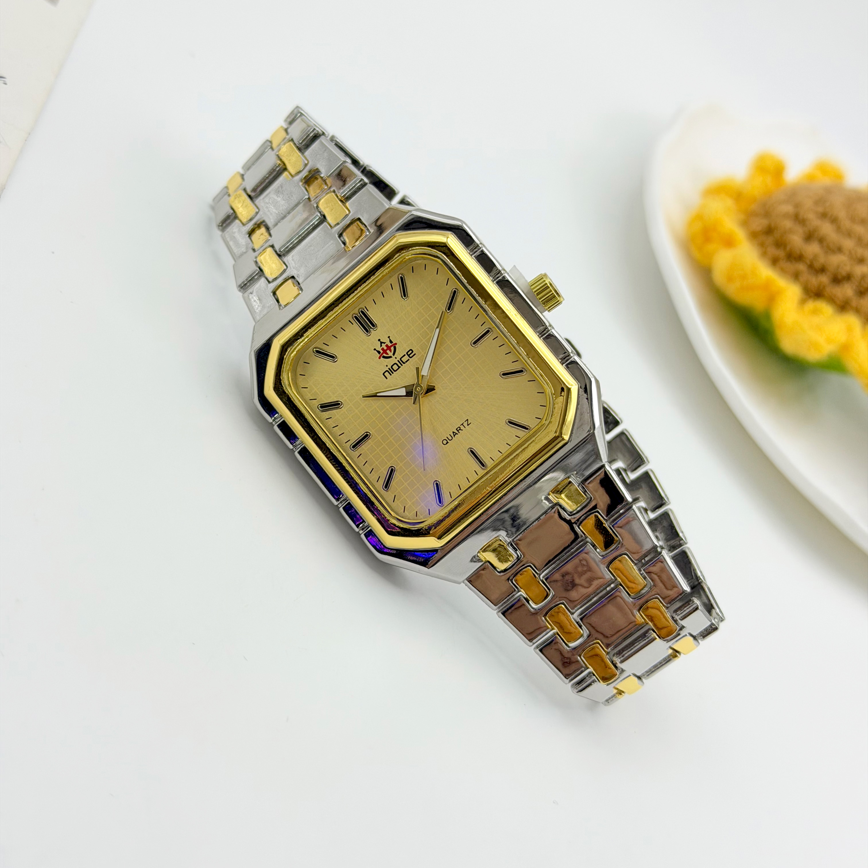 Two-tone with gold dial