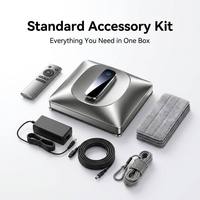 Nouveau Robot Nettoyeur de Vitres Intelligent 6000Pa 2026 avec 4 Pulvérisateurs, Nettoyage Automatique du Verre, Réservoir d'Eau de 100ml et Protection UPS de 30min