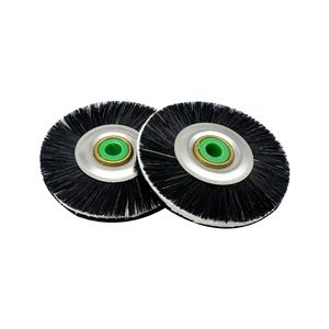 Brosse à roue à poils noirs de 48 mm/80 mm avec tissu à l'intérieur pour outils rotatifs dentaires et bijoux, disque de polissage à poils - Product Image 1