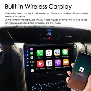 Radio para Auto con CarPlay Inalámbrico, Android 13, Control por Voz con IA, 8GB+128GB, Navegación GPS para Toyota Fortuner 2 2015-2020, Reproductor Multimedia de Video - Product Image 4