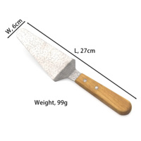 Spatule de cuisine multifonctionnelle en acier inoxydable avec manche en bois pour steak et gâteau