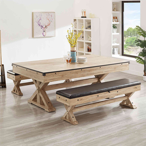 Venta al por mayor barato 7 pies 3 en 1 Multi juego MDF comedor mesa de billar con Banco largo - Product Image 4