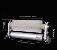 Brosse industrielle sur mesure sans moteur, brosse à rouleaux pour nettoyeur de convoyeur à bande, pour ciment, charbon, sable et carrières