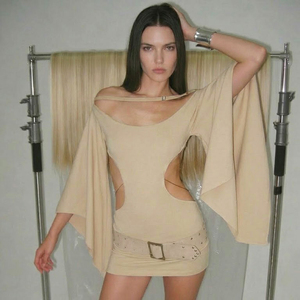 Vestido de fiesta ajustado con hombros descubiertos, mangas murciélago y cordones, estilo Y2K para mujer - Product Image 1