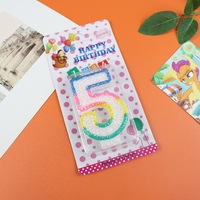 Bougies d'anniversaire colorées écologiques en cire de paraffine numérotées de 0 à 9 pour la décoration de gâteaux, idéales pour les fêtes et l'usage domestique (vente en gros)