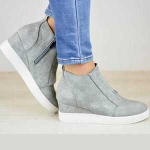 Invierno europeo y americano Casual <span class=keywords><strong>Slope</strong></span> con 43 yardas zapatos casuales de mujer tacones altos de mujer 2020 - Product Image 3