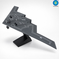 Modèle d'avion de chasse militaire B-2 Stealth Bomber 1:200 en alliage et plastique moulé sous pression avec support, collection et cadeau