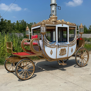 Calèche royale de style européen, calèche de tourisme vintage populaire, calèche électrique à chevaux pour les stations balnéaires - Product Image 2