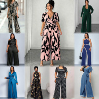 Combinaison Satinée Ample à Motifs Floraux pour Femme, Manches Courtes, Col en V, Dos Nu, Tie-Dye, Idéale pour les Fêtes - Nouvelle Collection