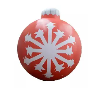 PVCインフレータブルクリスマスバルーン、クリスマスボールをぶら下げて素敵なインフレータブルクリスマスオーナメント