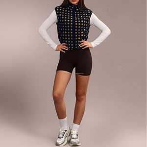 <span class=keywords><strong>Gilet</strong></span> en sherpa à carreaux court et personnalisé pour l'hiver pour femmes, <span class=keywords><strong>gilet</strong></span> court et moelleux pour femmes - Product Image 3
