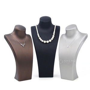 Expositor de Collares de Cuero PU con Logotipo Personalizado, Base de Resina, Multicolor, Varios Tamaños, Duradero, para Joyerías de Alta Gama, Precio de Fábrica - Product Image 1