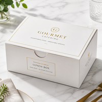 Biologisch Abbaubare Restaurant-Catering-Lunchbox mit Fenster Premium Karton Bäckerei-Verpackung Takeaway Catering Lebensmittelbehälter