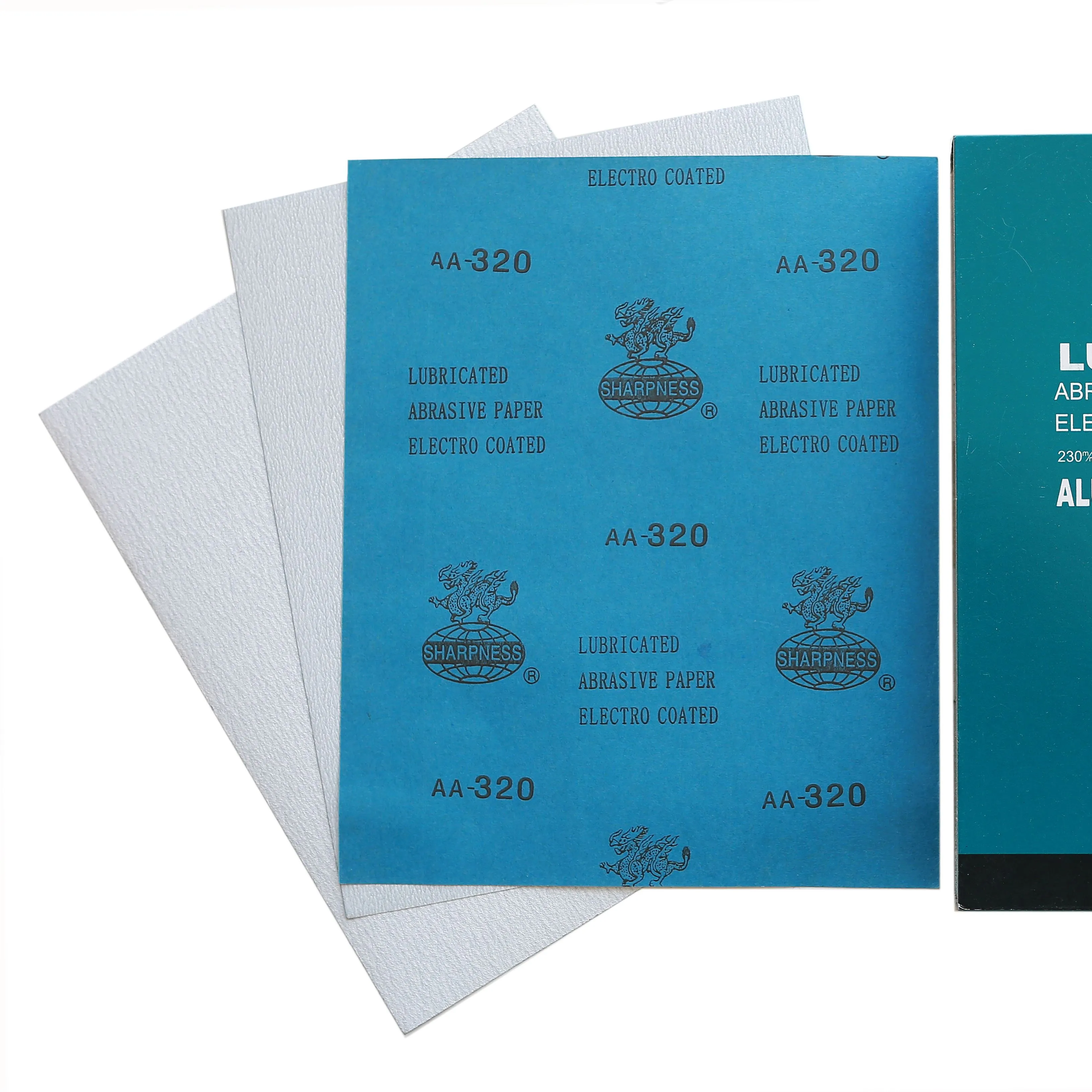 Commercio all'ingrosso di ossido di alluminio grana 80-800 carta vetrata per auto a secco/carta abrasiva abrasiva per mobili in legno per autoveicoli