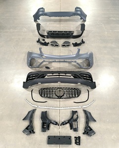 Pare-chocs de voiture pour <span class=keywords><strong>Mercedes</strong></span> Benz <span class=keywords><strong>Classe</strong></span> <span class=keywords><strong>GLC</strong></span> X253 2016-<span class=keywords><strong>2019</strong></span> Ancien vers Nouveau <span class=keywords><strong>2019</strong></span> GLC63 Comprend l'ensemble du pare-chocs avant Lèvre arrière Échappement - Product Image 6