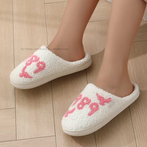 New Product Indoor Outdoor Soft Winter Plush for <b>Slippers</b> Explosion Design High Material Fruit Logo Light Weight Comfort - Product Image 3