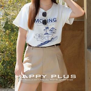 เสื้อยืดแขนสั้นคอกลมพิมพ์ลายสุนัขสำหรับผู้หญิง Runqi สีขาวฟ้าอ่อน ผ้าเจอร์ซีย์ระบายอากาศได้ดี ไซส์พลัส - Product Image 5