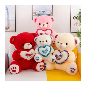 Orsacchiotti di Peluche Personalizzati per San Valentino con Cuore OEM Giocattolo Morbido in Peluche Orso di San Valentino per Fidanzate - Product Image 1
