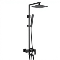 Mitigeur de douche mural double température en chrome poli, monocommande, pour salle de bain 3 trous