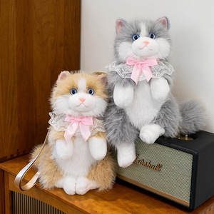 Vente directe usine : Peluche chaton Ragdoll réaliste, jouet en peluche créatif et mignon, poupée animale en peluche, vente en gros et au détail, jouet chat réaliste - Product Image 3