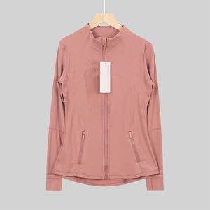 سترة يوغا نسائية بياقة عالية وسحاب وأكمام طويلة، قميص رياضي ضيق للنساء للتمارين الخارجية واللياقة البدنية - Product Image 3