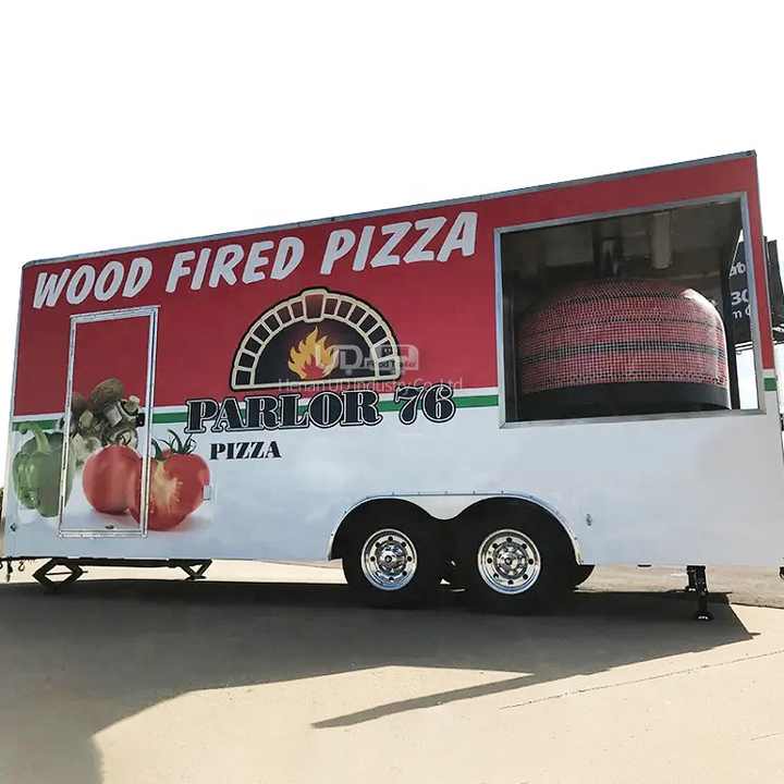 Stainless Steel Wood Fired Pizza Oven Food Cart for Mobile Food Trucks ...