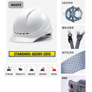 도매 ABS 건설 헬멧 안전 조절 가능 산업 보호 작업자 건설 안전 헬멧 맞춤형 로고 포함 - Product Image 2