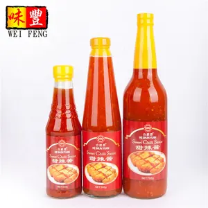 OEM atau Merek Kami HACCP Massal Makanan Ringan Mencelupkan Cina Saus Cabe Thailand Cerah Sweet Chili Sauce