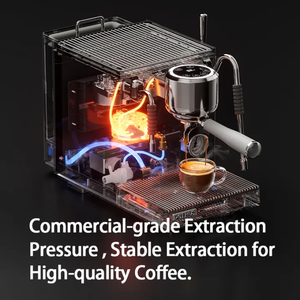 Cafetera Espresso Semiautomática de Alta Calidad en Oferta, Cafetera Espresso Italiana con Bomba para Uso Doméstico y Comercial - Product Image 2