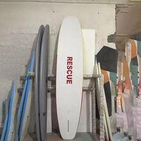 Nouvelle planche à pagaie gonflable bon marché personnalisée planche de surf de sauvetage planche à pagaie debout en fibre de verre sûre conçue planche de sauvetage de sauveteur