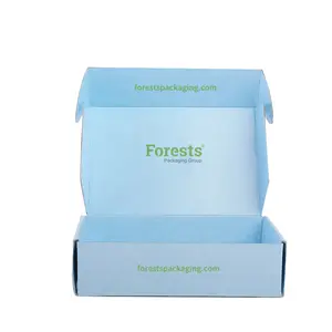 Customized Blue Mailer Box Corrugated Cardboard Packaging Storage Box