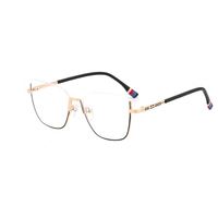 Kacamata mode bingkai optikal logam Cateye Model 29021 bingkai logo kustom kacamata besar stok tersedia
