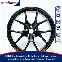 Jantes forgées monobloc concaves CF Custom Gloss Black 20 21 pouces, entraxe 5x120, 10 branches en Y, pour Chevrolet Corvette ZR1 C8