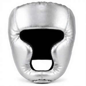 HAWK SPORTS INDUSTRIES Protège-tête de boxe en PU argenté HW-BHG-001 pour l'entraînement, le sparring, le MMA, le Muay Thai, le Taekwondo - Product Image 1