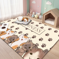 Tapis imperméables anti-urine pour animaux de compagnie en PVC lavable à imprimé animal pour chat et chien pour un usage domestique Nettoyage pratique