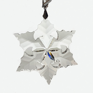 Adornos Navideños de Cristal con Diseño de Copo de Nieve, Edición Anual, para Decoración Festiva - Product Image 3