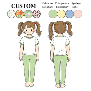 <span class=keywords><strong>Leggings</strong></span> Basic Personalizzabili per <span class=keywords><strong>Bambina</strong></span> in Cotone Spandex Tinta Unita, Anti-pilling, Verde Salvia, con Polsino a Bottone - Product Image 1