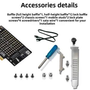 محول توسيع قرص مزدوج من <span class=keywords><strong>M</strong></span>.<span class=keywords><strong>2</strong></span> NVMe NGFF SSD إلى PCIE SATA يدعم MKey BKey - Product Image 4