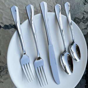 Muỗng Nĩa Dao Phục Vụ Bộ Dụng Cụ Dẹt Bạc Sterling Loại Kim Loại Thép Không Gỉ - Product Image 2