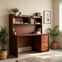 Bureau de travail moderne en bois, extensible et pliable, de qualité commerciale, avec combiné meuble de rangement mobile et cloison de séparation, pour la maison