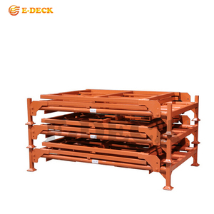 भारी शुल्क पाउडर लेपित गोदाम फोल्डेबल स्टैकिंग ट्रक टायर रैक - Product Image 4