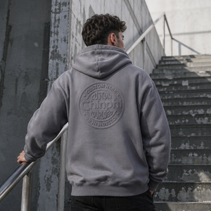 Sweat à capuche ample personnalisé pour homme, coupe courte, surdimensionné, double épaisseur, en coton épais, style boxy - Product Image 4