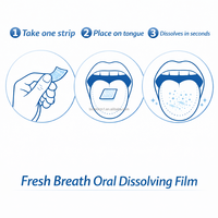 Film buccal à dissolution rapide saveur menthe pour une haleine fraîche instantanée – Bandes à dissolution rapide sans eau nécessaire