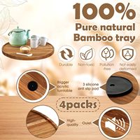 Acacia Wood Lazy Susan Plattenspieler für Schrank rutsch feste Küchen tablett für Theke Tisch Organisation und Lagerung