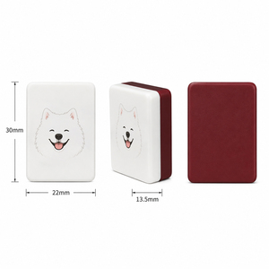 Fichas de Mahjong con Grabado de Perros: Pastor Alemán, Labrador, Golden Retriever, Bulldog, Color Borgoña, Estilo <span class=keywords><strong>Americano</strong></span> - Product Image 4